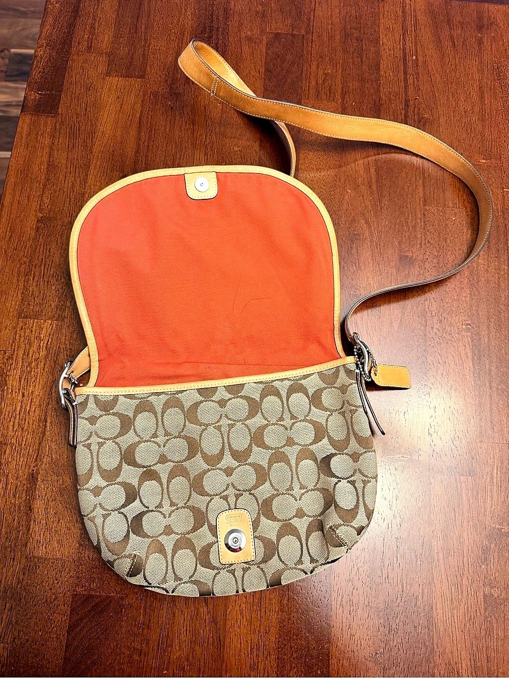 Coach Crossbody Bag Brown & Orange